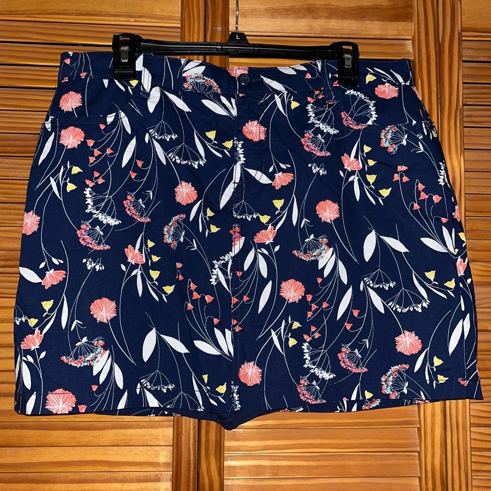 St John’s Bay‎ Blue Floral Skort Size 14 With Pockets